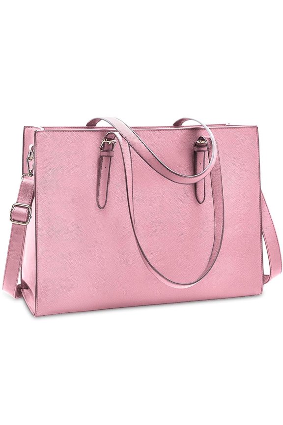 HangBag for Women 15.6 Inch Computer Tote Bag Waterproof Lightweight Leather Business Office Briefcase Large Capacity Handbag Shoulder Bag Professional Office Work Bag