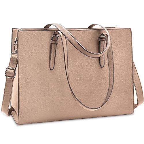 HangBag for Women 15.6 Inch Computer Tote Bag Waterproof Lightweight Leather Business Office Briefcase Large Capacity Handbag Shoulder Bag Professional Office Work Bag