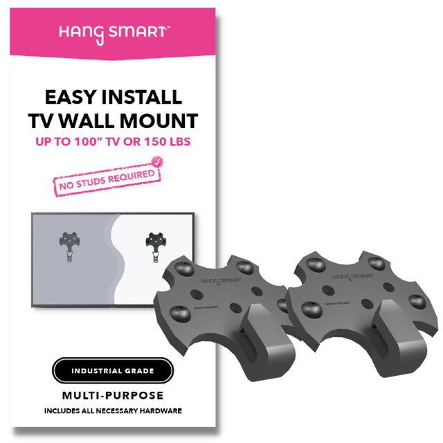HangSmart NO STUD TV Mount Holds up to 150LBS and up to 100" TV