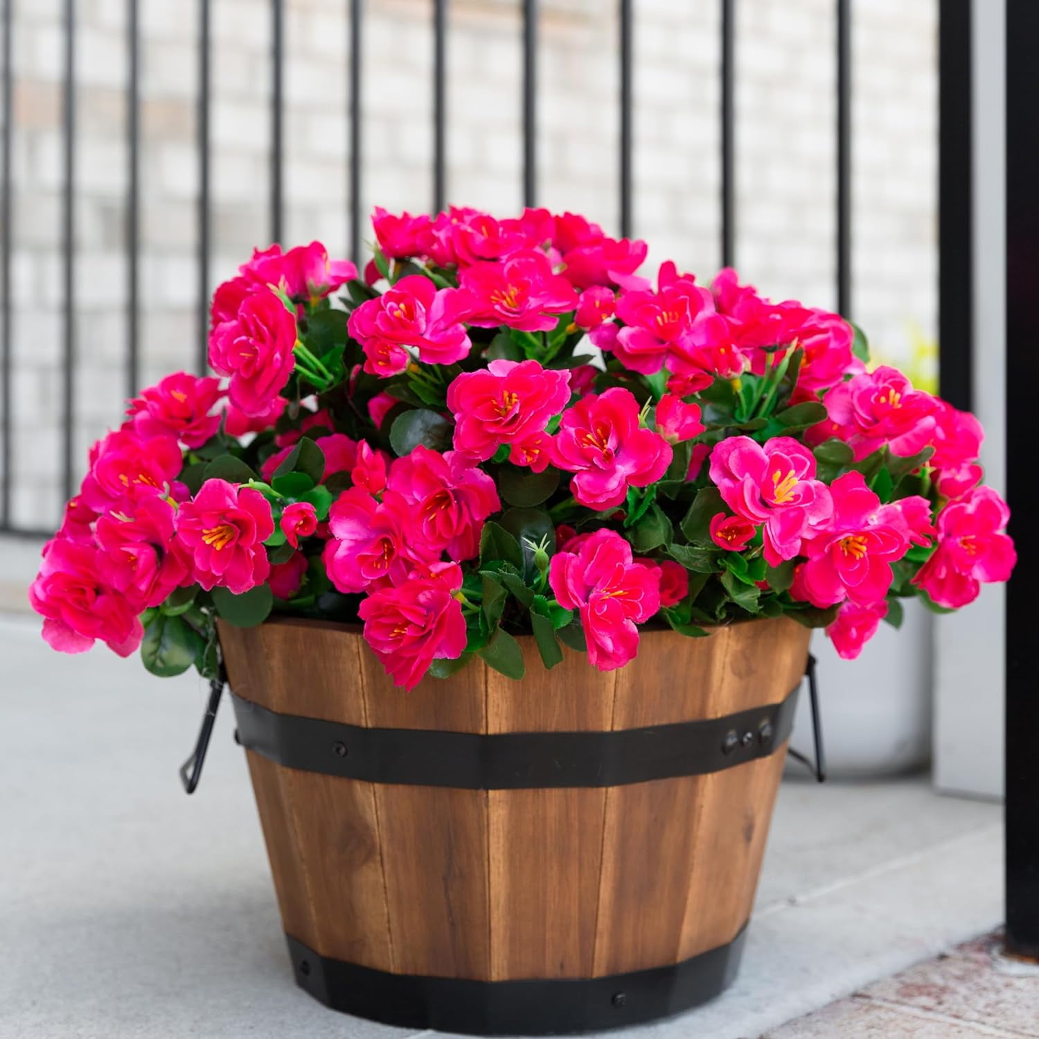 HangTanWan Artificial Faux Silk Camellia Bouquet