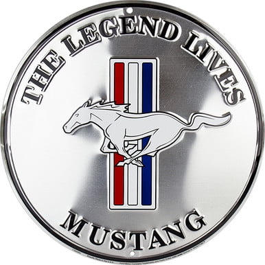 HangTime Ford Mustang The Legend Lives 24 inch garage sign