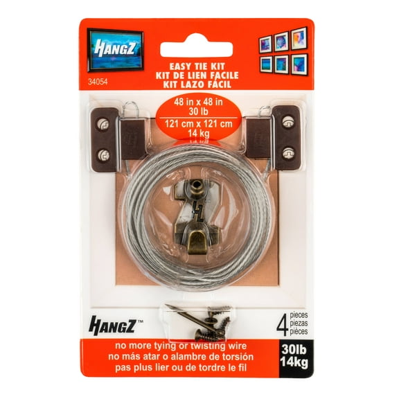 HangZ 34054 30lb Easy Tie 2 Hole D ring Kit