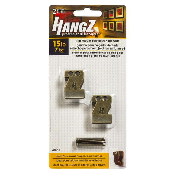 HangZ 40031 15lb Canvas Sawtooth Hooks (2-Pack)