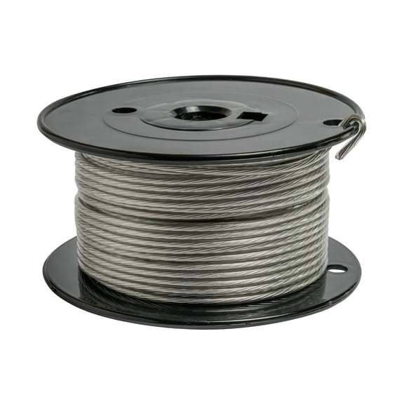 HangZ 70100 100lb #8 Gallery Wire Stainless Steel Plastic coated 125ft