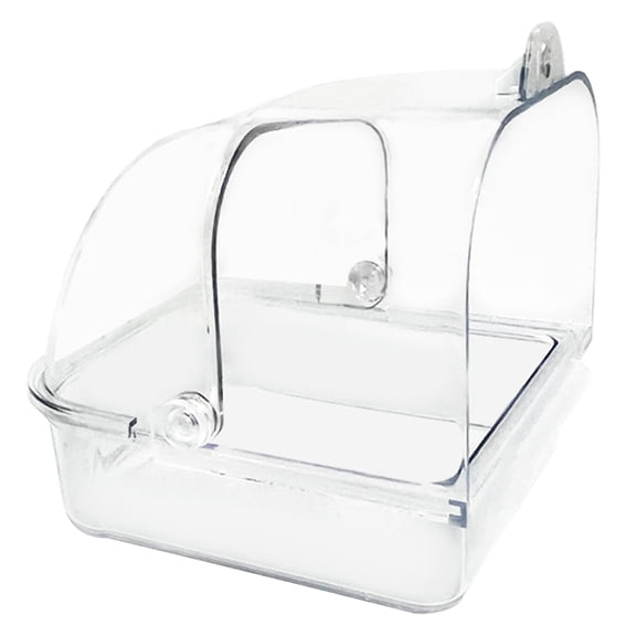 Hangable Bird Bath Tub for Parakeets Bird Cage Bathing Basins Clear Shower Room for Small Medium Bird Birdcages Decors