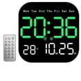 thumbnail image 1 of Hangable Standalone Square Clock - Large Digital Wall Clock with Remote Control, Display Temperature, Adjustable Brightness,Remote Control, for Home, Office, Bedroom, 1 of 8