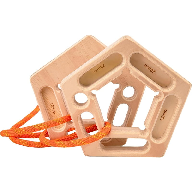 FIT4OLYMP Draagbaar hangboard, houten vingerboard met 3 m touw, trainingsbord voor vingerkracht, pull-ups en klimmen, compact voor thuis, op reis en buiten FIT4OLYMP Draagbaar hangboard, houten vingerboard met 3 m touw, trainingsbord voor vingerkracht, pull-ups en klimmen, compact voor thuis, op reis en buiten