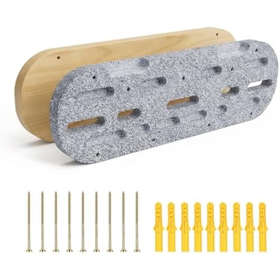 Hangboard, Portable Hangboard Rock Climbing Training Board, Natural Marble Hang Board for Climbing - an Authentic Climbing Experience, Climbing Pegboard - A Great Gift for Climbers