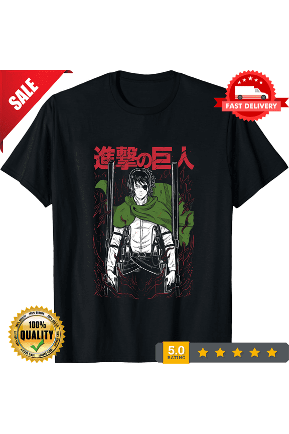 Hange Zoe Inspired T-Shirt Eren Levi Anime Fanmade AOT Shirt Unisex S-4XL, NEW INSTOCK-TH75987