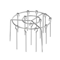 Hanger 12 Skewers Air Fryer Grill Food Grade Stainless Steel Round Hanging Vertical Meat Skewers For Even Cooking Fits 3-6QT Air Fryers Silvery Single Piece JASKFLY