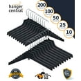 thumbnail image 1 of Hanger Central Durable Plastic Outerwear Hangers, Long Swivel Hooks, 17 inch, 100 Pack, 1 of 6