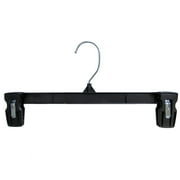 Hanger Central 10 Pack Black Plastic Pants And Skirt Hangers With Swivel Hook 10 inch