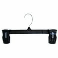 thumbnail image 1 of Hanger Central 100 Pack, Durable Plastic Pant & Skirt Hanger, X-Long Clip, Swivel Hook, 12 inch, Black, 1 of 10