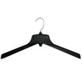 thumbnail image 1 of Hanger Central 10 Pack Black Plastic Coat Hangers With Short Swivel Hooks 15 inch, 1 of 7