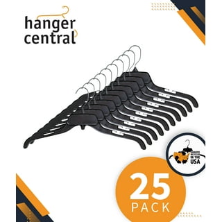 Plastic Shirt/Dress Hangers with Swivel Hook , Middle Heavy Weight, 17  Clear – 50/CTN