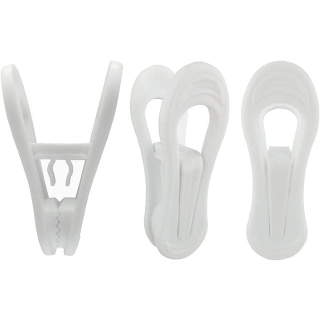 Hanger Clips 30 Pack, MultiPurpose Hanger Clips for Hangers, White
