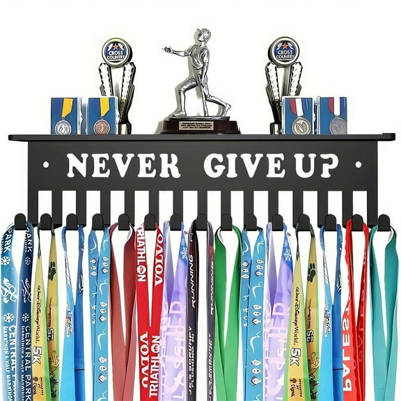 Hanger Display & Trophy Holder 12 Inches Trophy Display Board Easy To Install Holder Sturdy Trophy Shelf For Boys & Girls Displaying Over 70 And 4