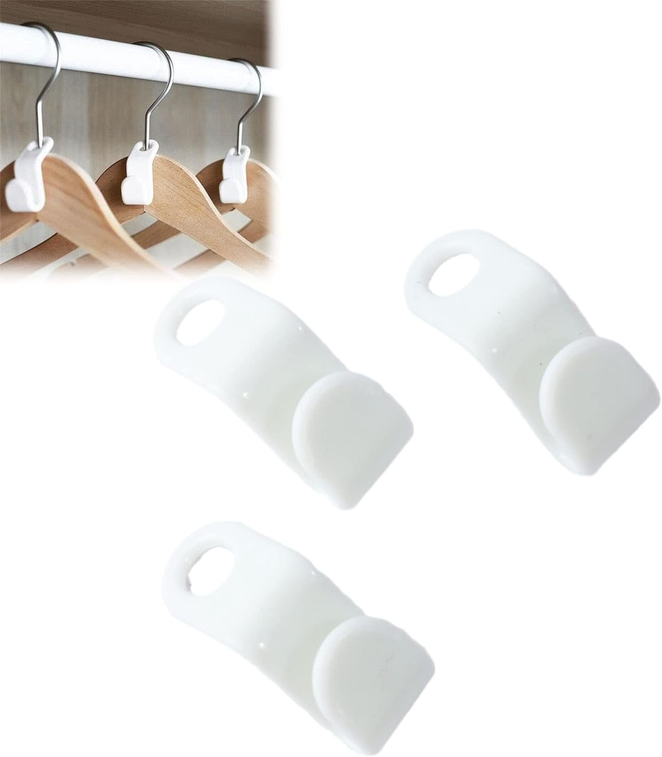 Hanger Extender Clips, SpaceSaving Clothes Hanger Connector Hooks