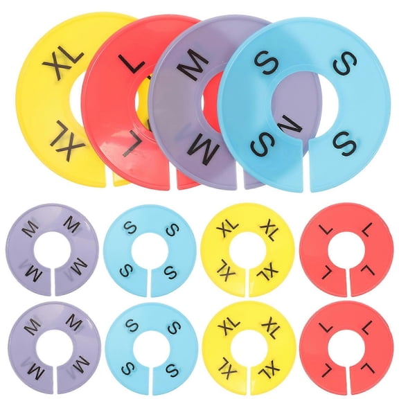 Hanger Labels Clothing Sorting Clothes Yellow Plastic Dividers For Men 20Pack