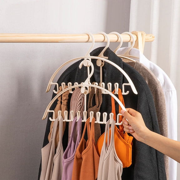 Hanger Organizer With Clips, Space Saving Clothes Hanger For Socks Underwear Accessories, Multi Clip Closet Storage Rack For Wardrobe Organization And Vertical Hanging Storage Solution