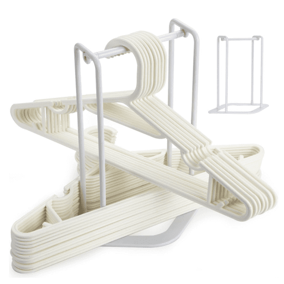 Hanger Stacker Holder Stand,   Plastic Hangers Rack Storage for Closet and Laundry Room Organization