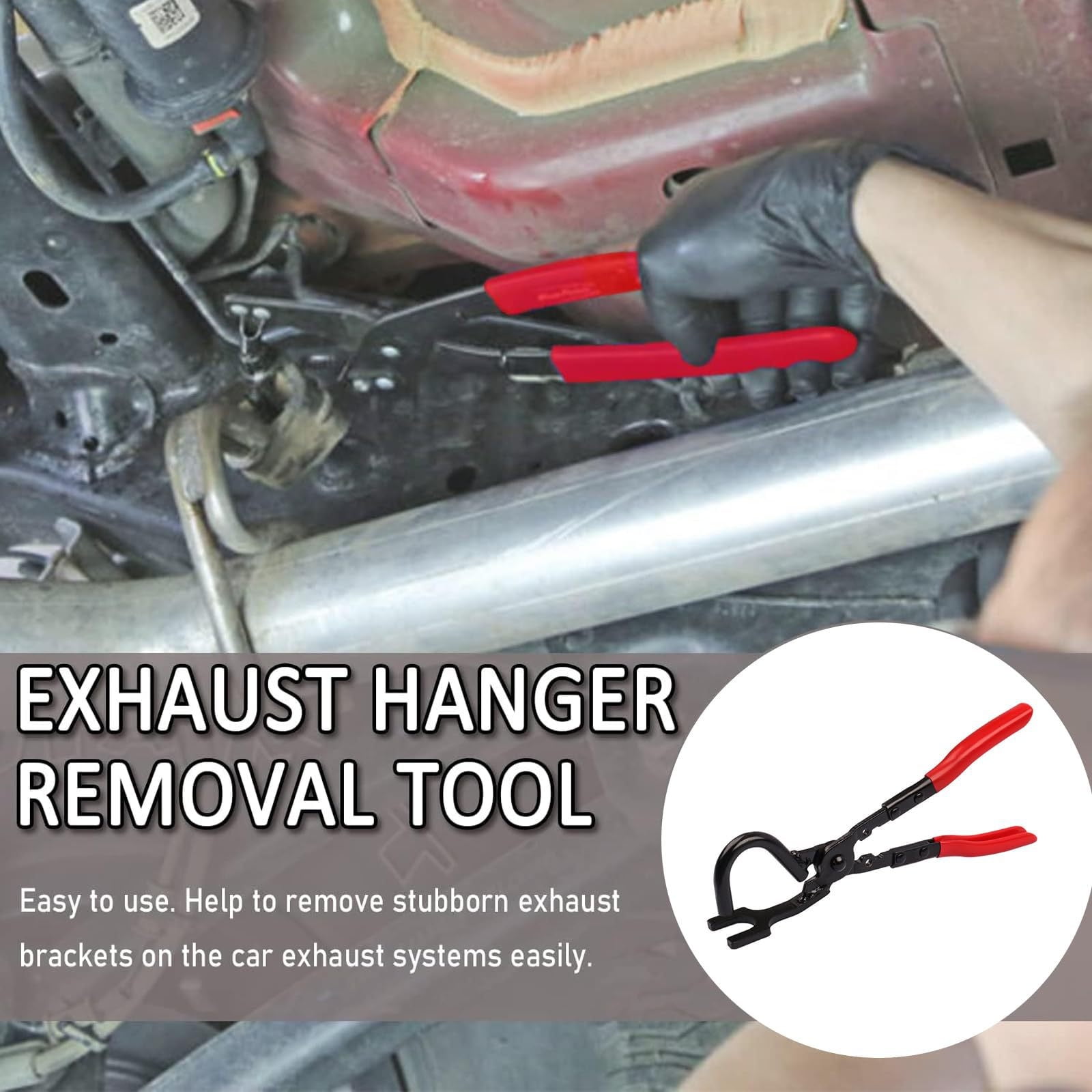 Hanger Support Removal Tool Car Exhaust Pipe Rubber Gasket Head Clamp Disassembly Tool Tail
