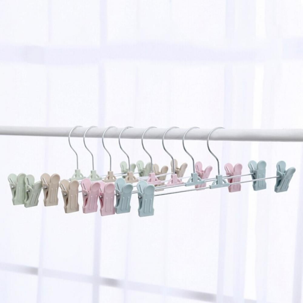 Hanger With Clip Ice Cream Color Plastic Pants Rack Reinforcement Non