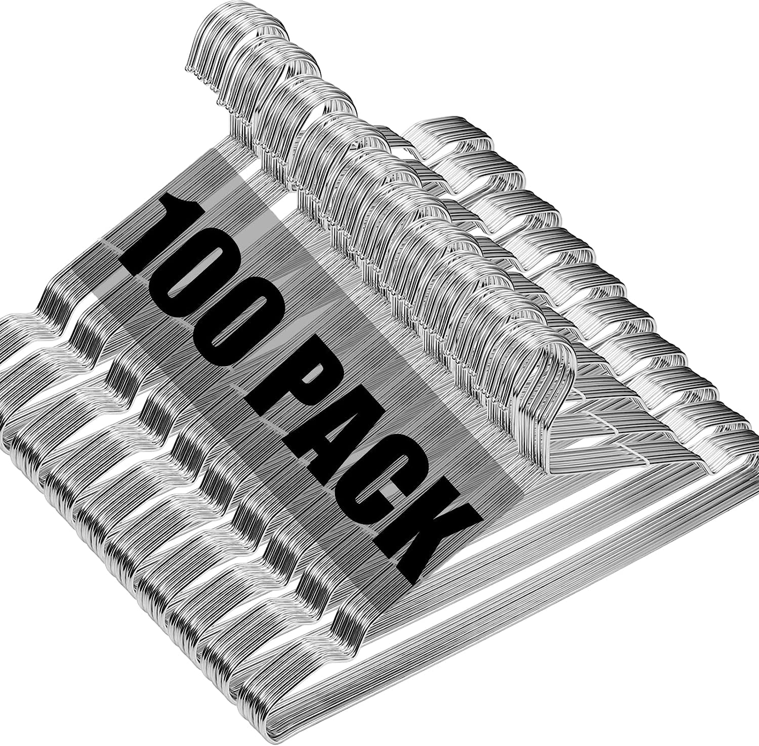 Hangers 100 Pack Wire Hangers Heavy Duty Clothes Hanger Ultra Thin