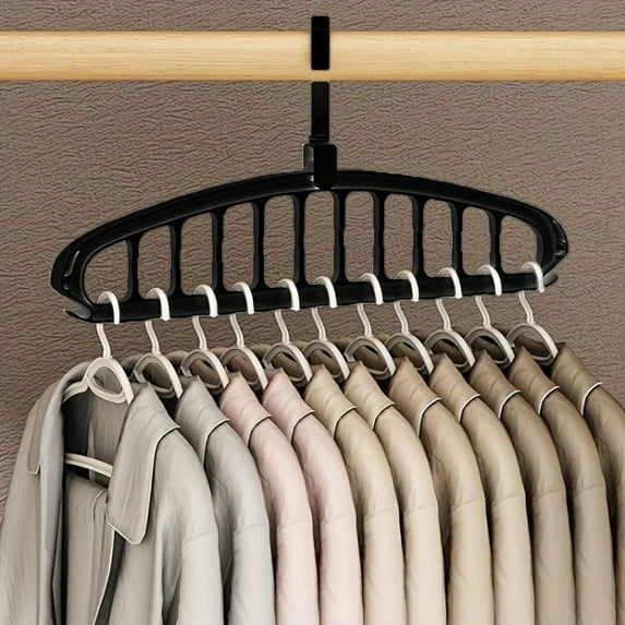 Hangers under $5! Yannianjz Closet Organizers and Storage,College Dorm Room Essentials, Multifunctional Organizer Magic Space Saving Hangers with 11 Holes Storage Organization for Wardrobe Closet