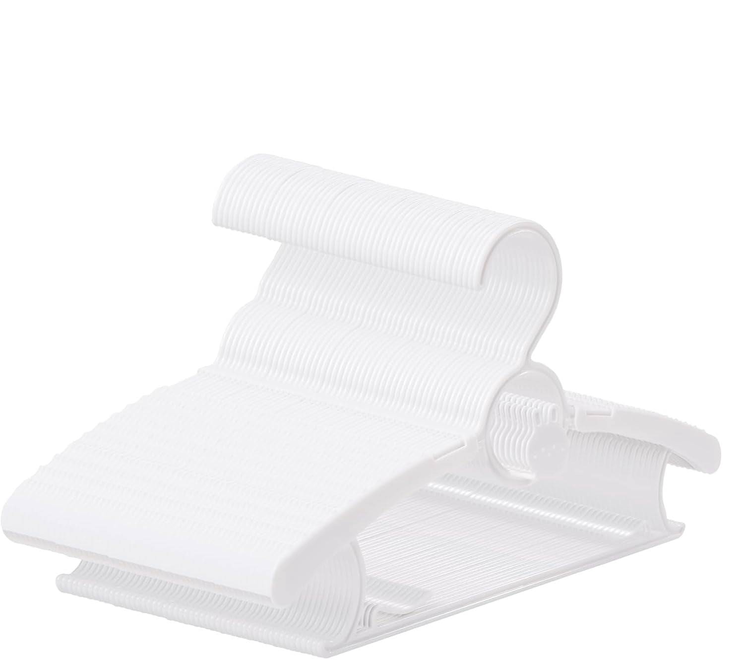Hangers, Adjustable Non-Slip Plastic Hangers, Space Saving (White)