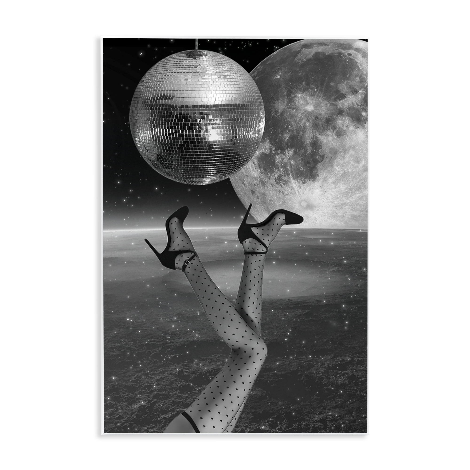 Hangin' Over Disco & Planet Wall Plaque Art, design by Elo Marc