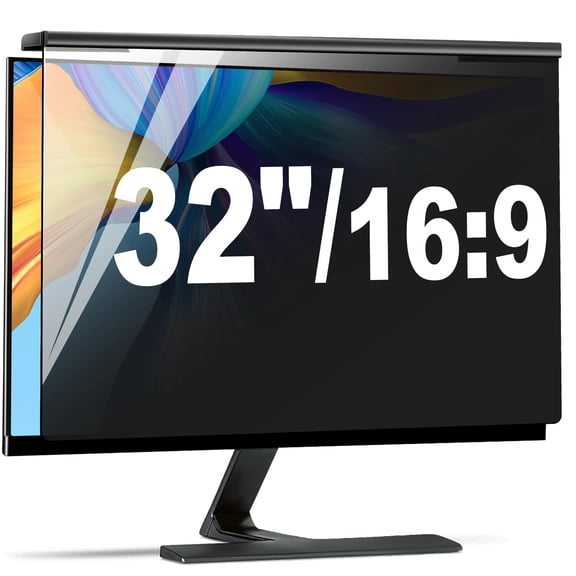 Hanging 32 Inch Computer Privacy Screen Filter, Hanging Computer Screen Privacy Cover, Compatible with, 32 Inch 16:9 Widescreen Monitors, Protect Eyes from Glare and Blue Light