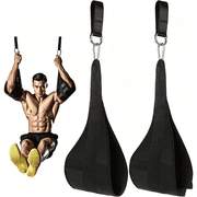 Hanging Ab Straps, for Pull Up Bar Core Training Leg Raises Home Gym Exercise Equipment, Black