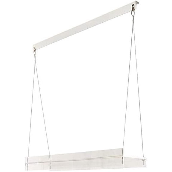 Hanging Acrylic Shelves for Windows (22" Wide, 1 Shelf - 26" Tall)