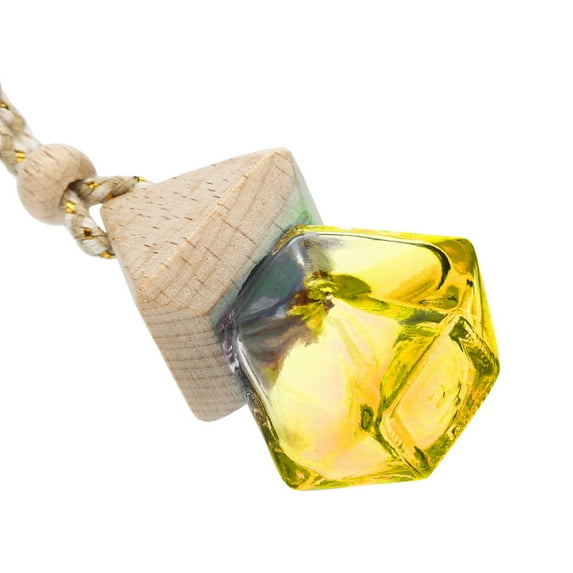 Hanging Air Freshener Bottle - Glass Wood, 6ml, for Car Home Perfume Diffuser