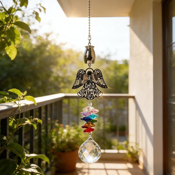 Hanging Angel Wings Mini Urn for Ashes,Crystal Suncatcher Keepsake urn - Small Tiny Memorial Urn for Human Ashes Female for Loss of Mom Dad Loved One Car Window Hanging Decor Sharing Mini Urn
