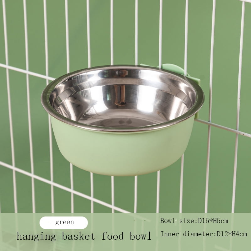 Hanging Automatic Feeder Drinking Fountain Stainless Steel Food Bowl ...