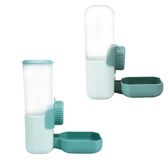 Hanging Automatic Food and Water Dispenser Large Capacity Pet Cage Feeder and Waterer Set Detachable Hanging Rabbit Food Bowl for Guinea Pig Rabbit