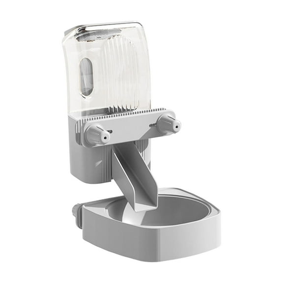 Hanging Automatic Pet Feeder - Gravity Food Dispenser for Rabbits, Ferrets, Cats & Small Dogs, Cage-Mount Food Bowl with Adjustable Flow for Freshness