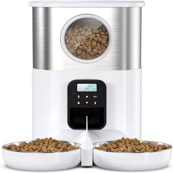 Hanging Automatic Rabbit Feeder with 1080P Camera, 62oz Storage, Multiple Pet Cage Compatibility, Customized Feeding Schedule- Perfect for Ferrets, Cats, Guinea Pigs, Chinchilla and Hedgehog