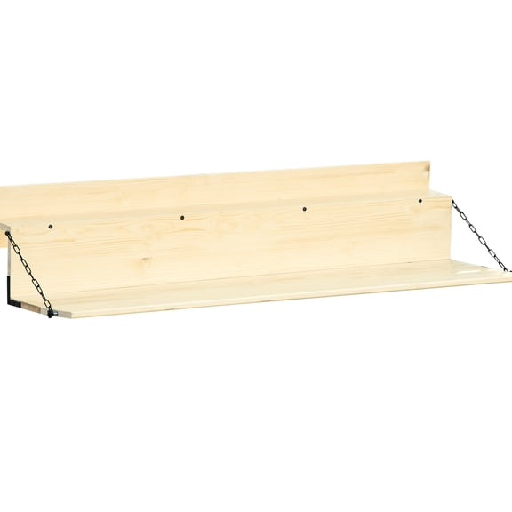 Hanging Balcony Picnic Table, Spruce Wood Foldable Desk, Have A Outdoors, Fits , Natural, 20" D X 12.5" H, 66 Lbs Coffee Enjoy 59" W H