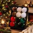 thumbnail image 1 of Hanging Ball Ornaments for Christmas Tree, Plastic Holiday Decorations Set, 1 of 7