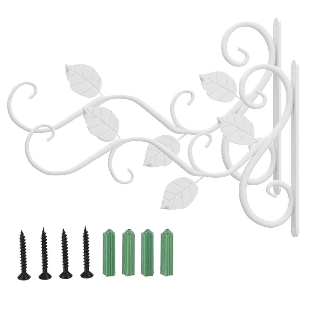 Hanging Basket Brackets Plant Hook 2 Pack Metal Outdoor Garden Heavy