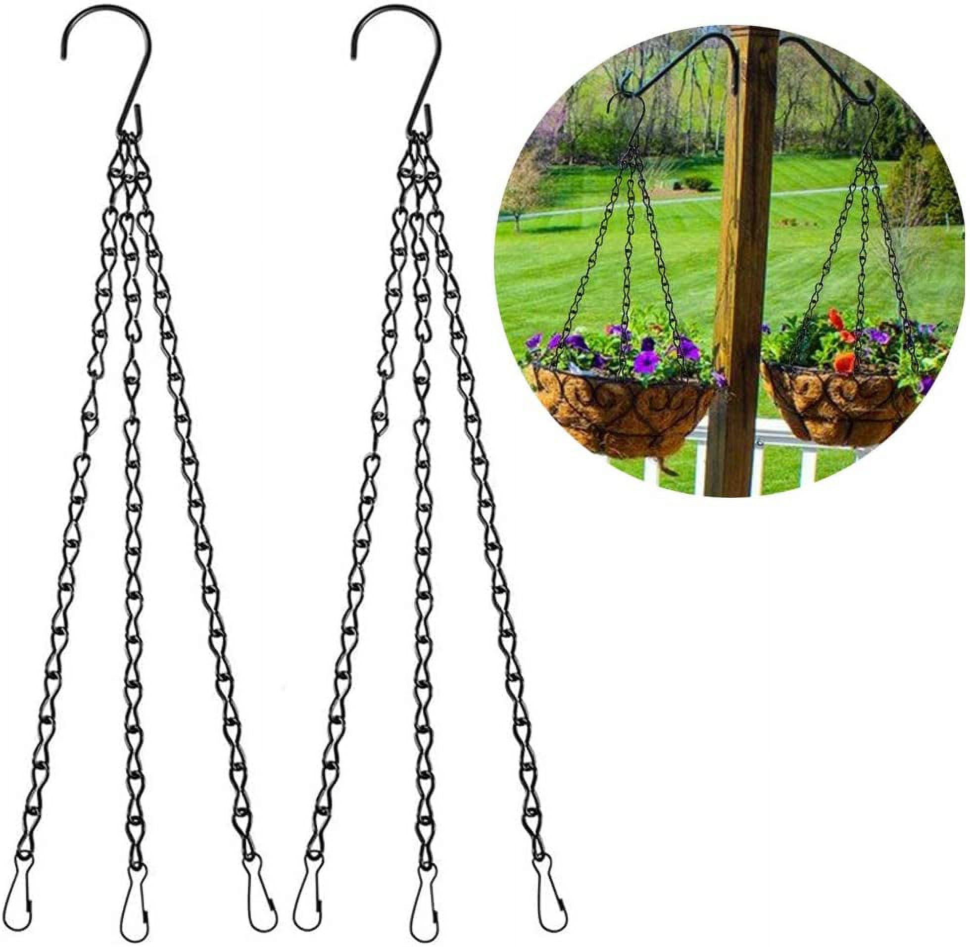 Ritte Hanging Basket Chain, Decorative Hanging Chains Black Hook Chain  Hanger For Bird Bath Feeders, Decorative Ornaments, Planters and Lanterns  Outdoor/Indoor Use – BigaMart