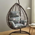 thumbnail image 1 of Hanging Basket Chair Cushion Outdoor Patio Chair Cushion Swing Basket Chairs Cushion Pads with Headrest Pillow ONLY Cushion, Flower Print, 1 of 6