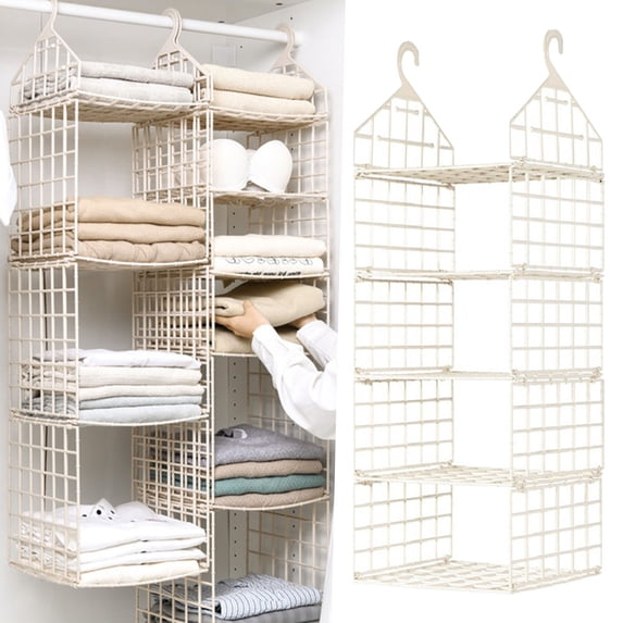 A Hanging Basket Hanging Closet Shelves Closet Organizing Shelves Clothes Rack Foldable Storage Shelves Locker Shelf Foldable Garment Rack Coat Hangers Wardrobe Storage Items