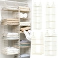 thumbnail image 1 of A Hanging Basket Hanging Closet Shelves Closet Organizing Shelves Clothes Rack Foldable Storage Shelves Locker Shelf Foldable Garment Rack Coat Hangers Wardrobe Storage Items, 1 of 7