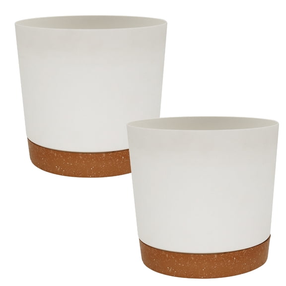 Hanging Basket Flowerpot Balcony Planting Pots Home Hanging Plant Flower Pots Planter Basin Garden with Drainage Tray