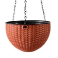 thumbnail image 1 of Hanging Basket, Listenwind Hanging Planter Outdoors Hanging Flower Pots with Drainage Holes, Indoor Outdoor Balcony Patio Hanging Pot Plant Holder with Chain, 1 of 9