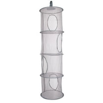 Hanging Basket Organizer 4 Tiers Mesh Storage Bag for Toys Shawls Hats Mittens